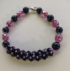 Handmade crystal bicone bracelet